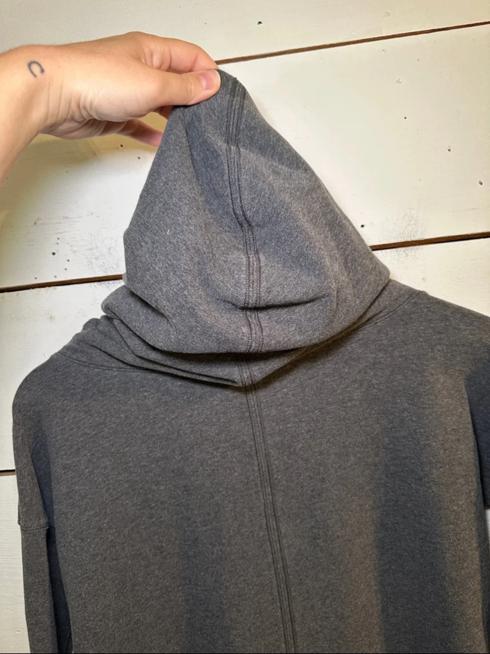 Lululemon Womens Stress Less Hoodie Heathered Dark Gray - Picture 5 of 16